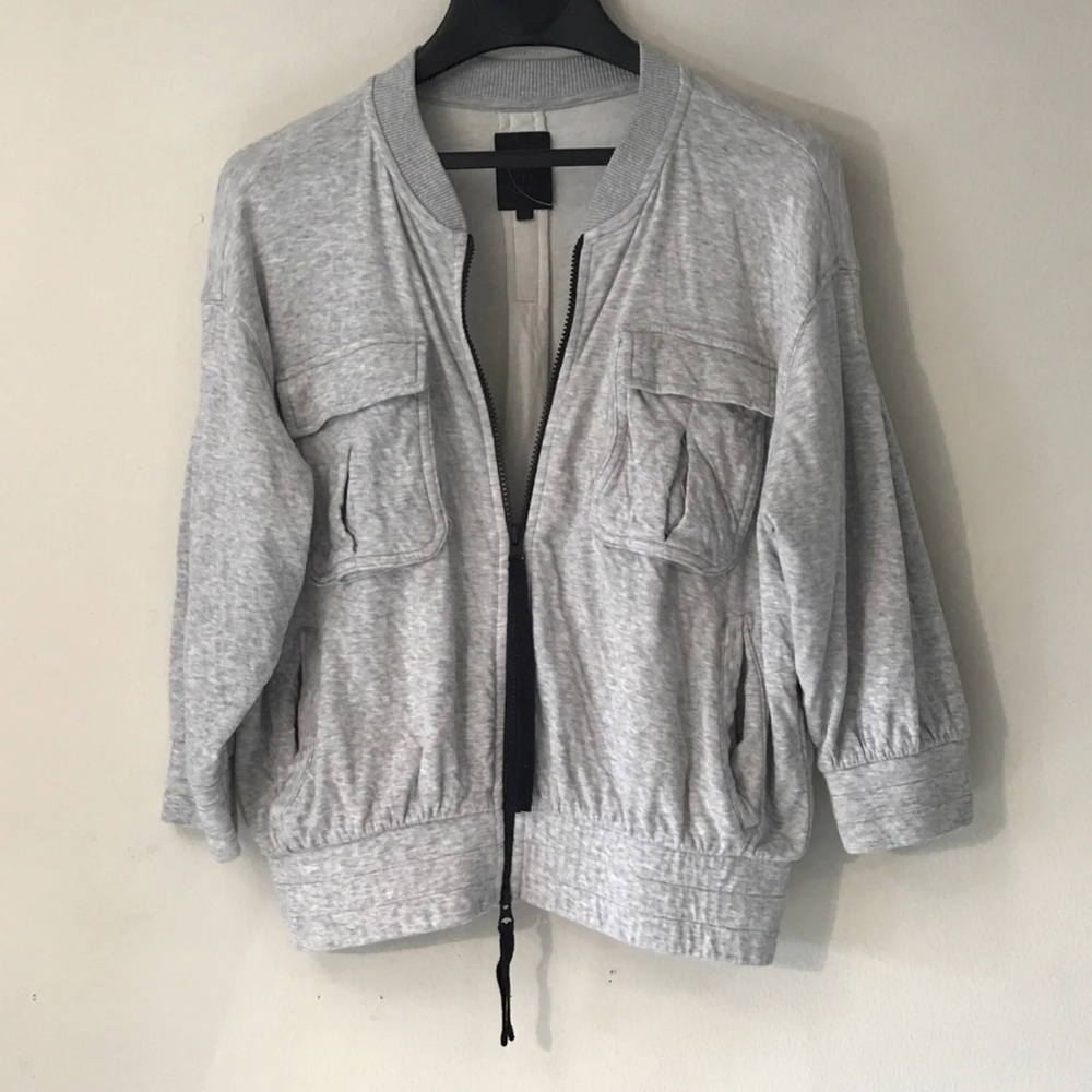 Thom Krom Gray Zip Jacket Cotton WSJ276 Size XS